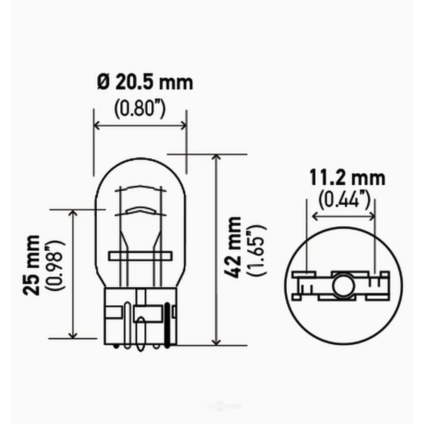 Hella 7443Tb Standard Series Incandescent Miniature Light Bulb 7443TB