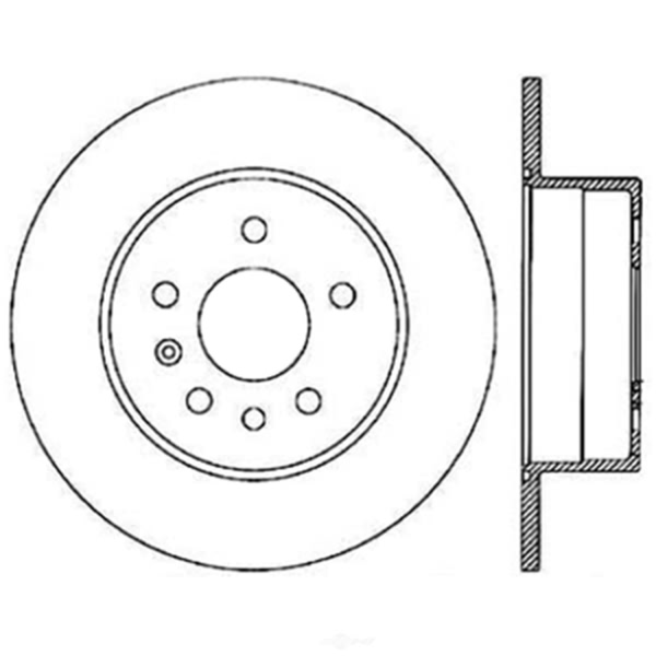 Centric SportStop Slotted 1-Piece Rear Brake Rotor 126.38011