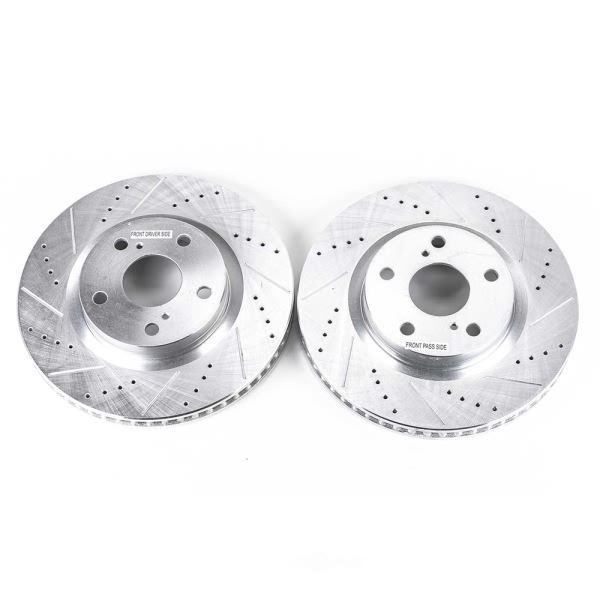 Power Stop PowerStop Evolution Performance Drilled, Slotted& Plated Brake Rotor Pair JBR1127XPR