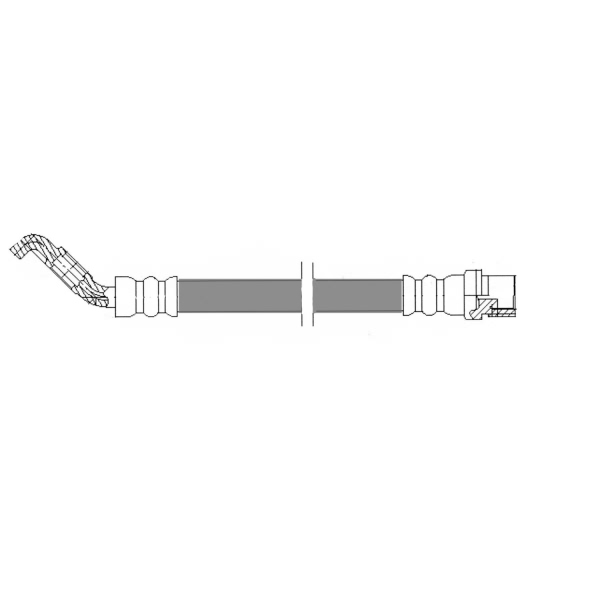 Centric Rear Brake Hose 150.44396