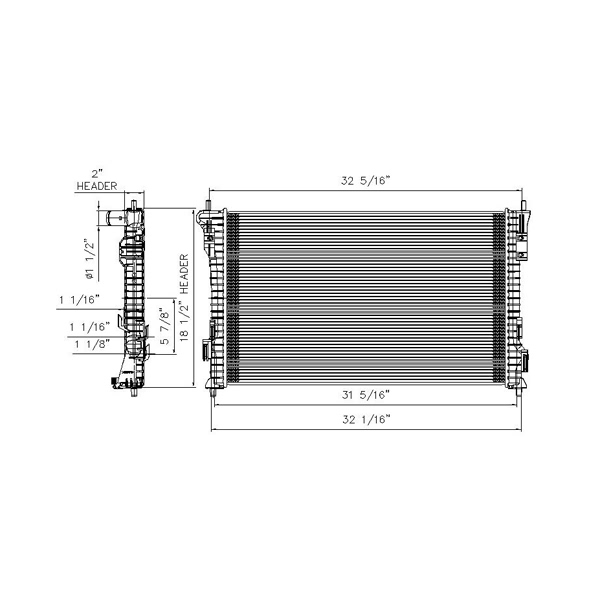 TYC Engine Coolant Radiator 13362