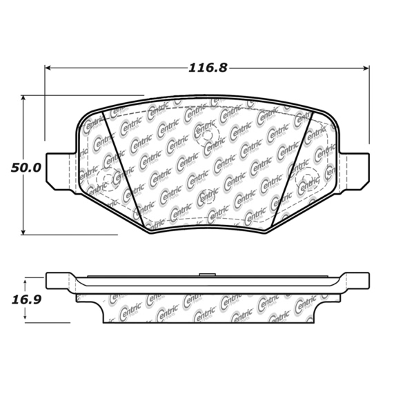 Centric Posi Quiet™ Ceramic Rear Disc Brake Pads 105.13770