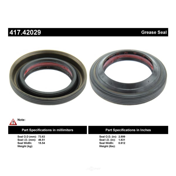 Centric Premium™ Axle Shaft Seal 417.42029