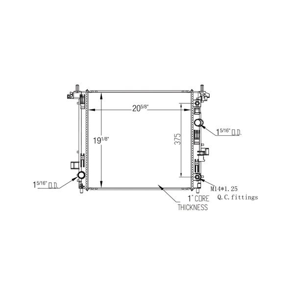 TYC Engine Coolant Radiator 13589