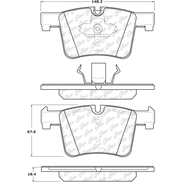 Centric Posi Quiet™ Ceramic Front Disc Brake Pads 105.15610