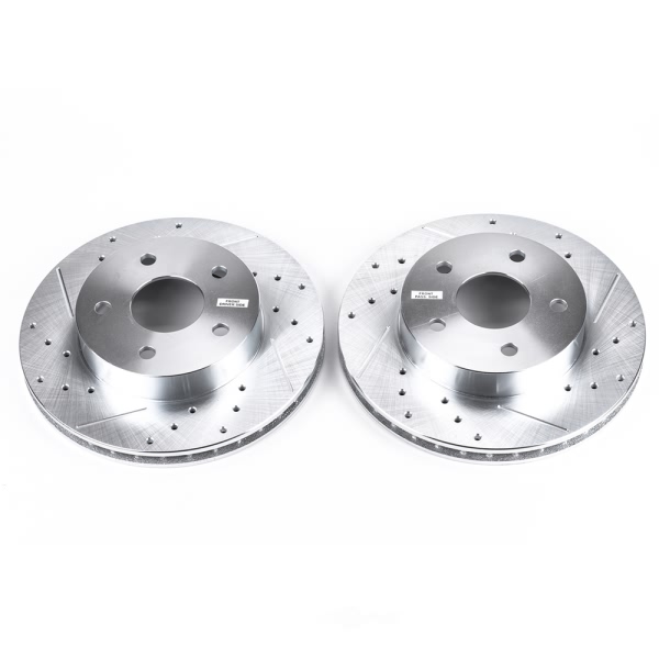 Power Stop PowerStop Evolution Performance Drilled, Slotted& Plated Brake Rotor Pair AR8742XPR