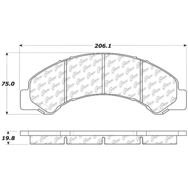 Centric Posi Quiet™ Semi-Metallic Brake Pads With Hardware 104.08250