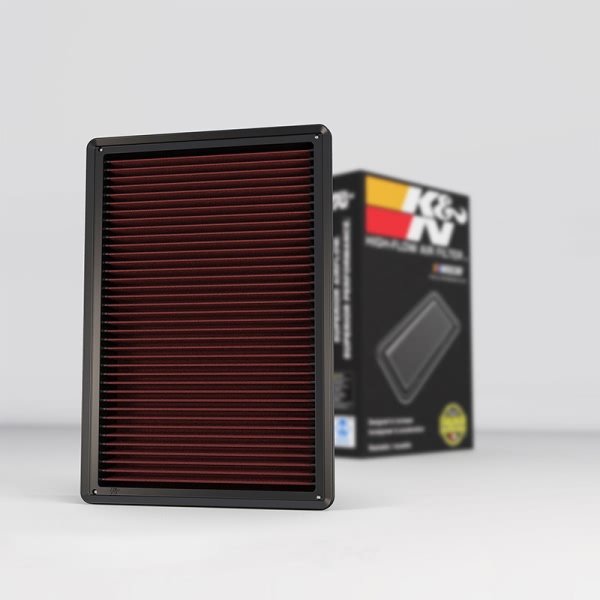 K&N 33 Series Panel Red Air Filter （13.75" L x 9.313" W x 1.563" H) 33-2247