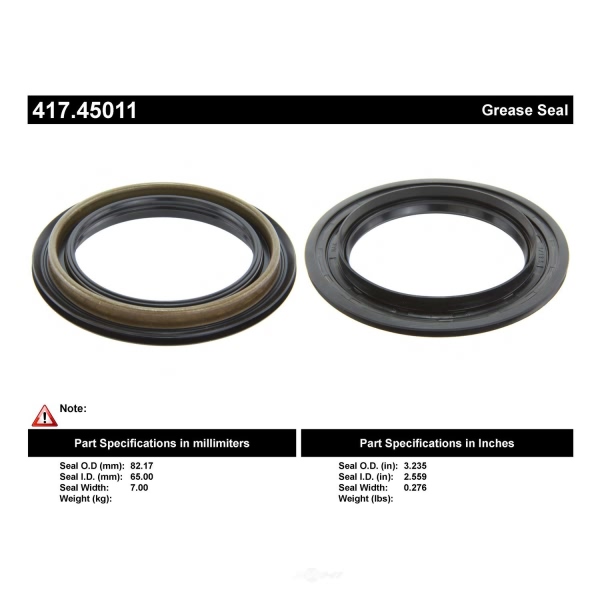 Centric Premium™ Front Inner Wheel Seal 417.45011