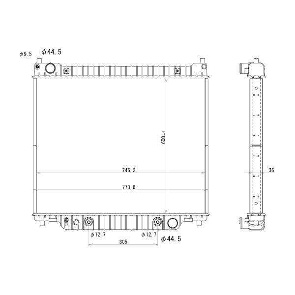 TYC Engine Coolant Radiator 2977