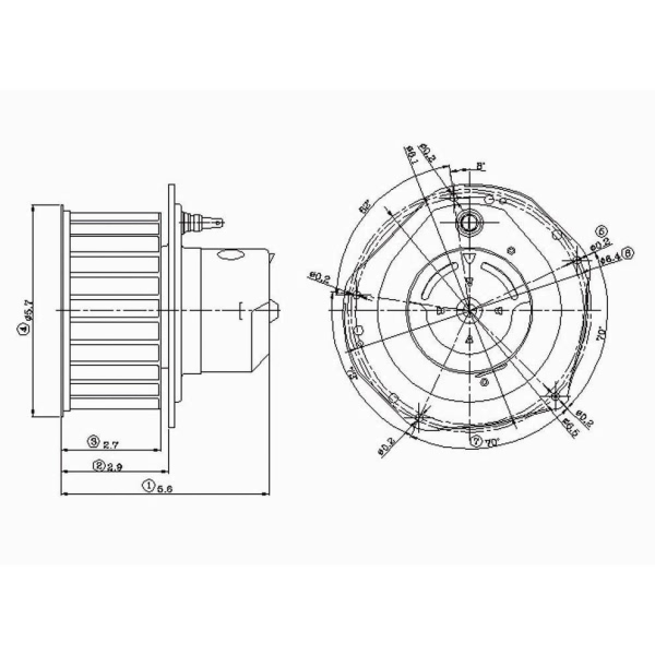 TYC Hvac Blower Motor 700082