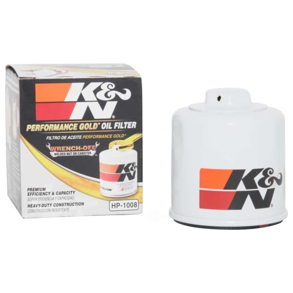 K&N Performance Gold™ Wrench-Off Oil Filter HP-1008