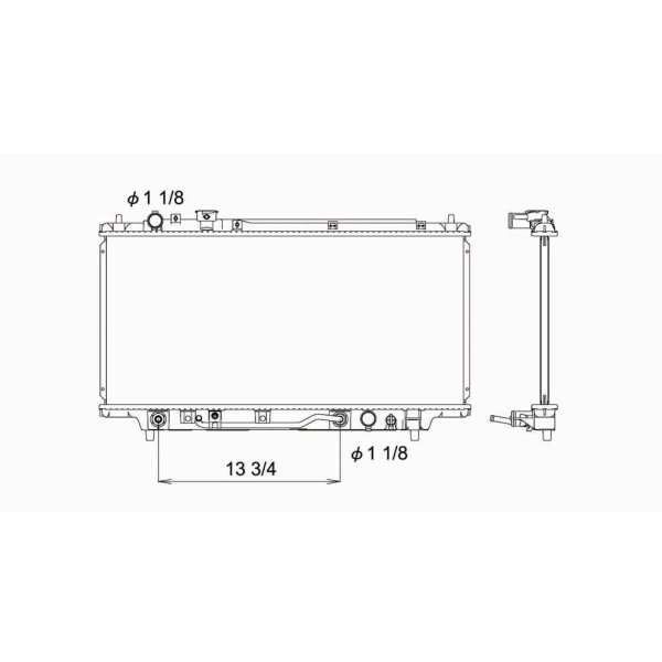 TYC Engine Coolant Radiator 1704