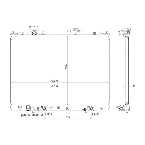 TYC Engine Coolant Radiator 13065