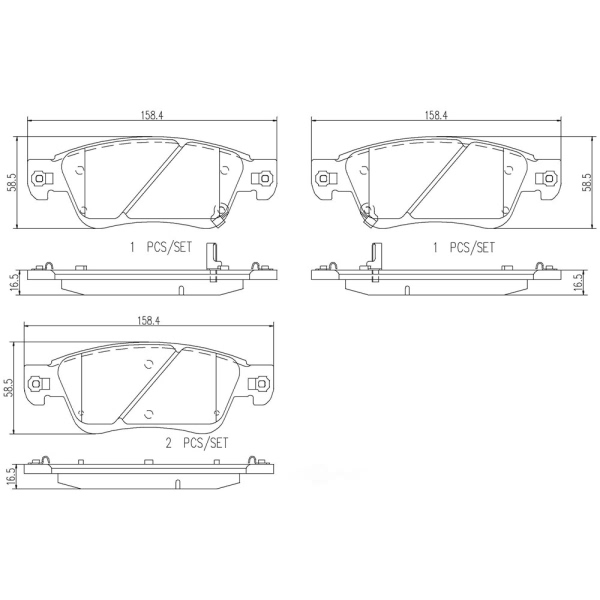 brembo Premium Ceramic Front Disc Brake Pads P56080N