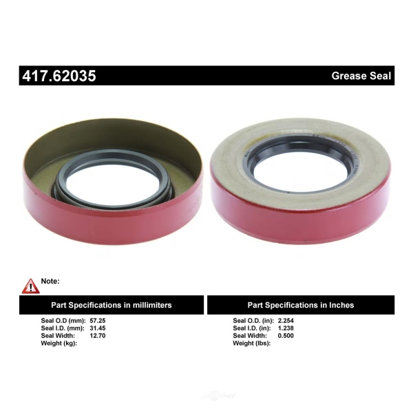 Centric Premium™ Axle Shaft Seal 417.62035