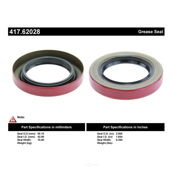 Centric Premium™ Axle Shaft Seal 417.62028