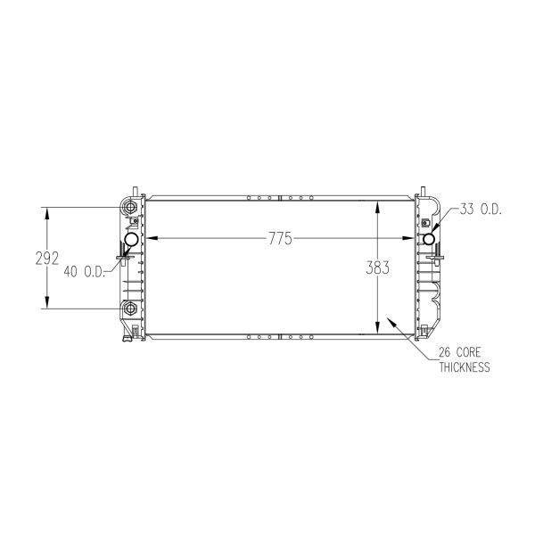 TYC Engine Coolant Radiator 2491