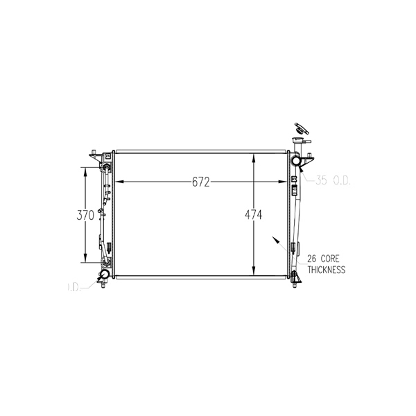 TYC Engine Coolant Radiator 13520