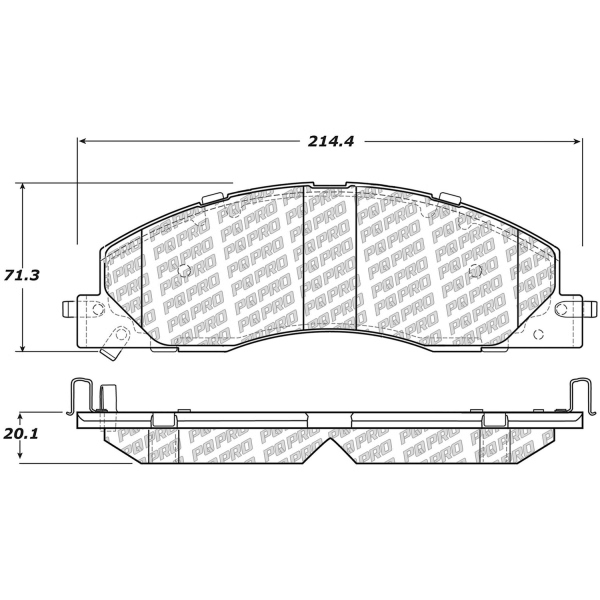 Centric Posi Quiet Pro™ Semi-Metallic Front Disc Brake Pads 500.13990
