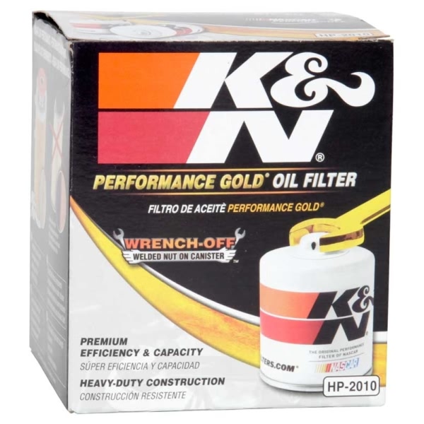 K&N Performance Gold™ Wrench-Off Oil Filter HP-2010