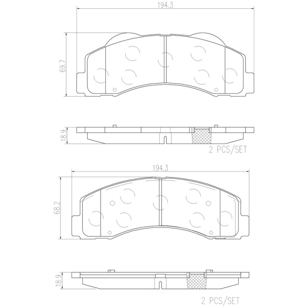 brembo Premium Ceramic Front Disc Brake Pads P24166N