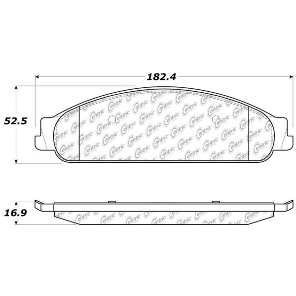 Centric Posi Quiet™ Ceramic Front Disc Brake Pads 105.10700