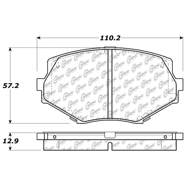 Centric Premium™ Ceramic Brake Pads With Shims And Hardware 301.06350
