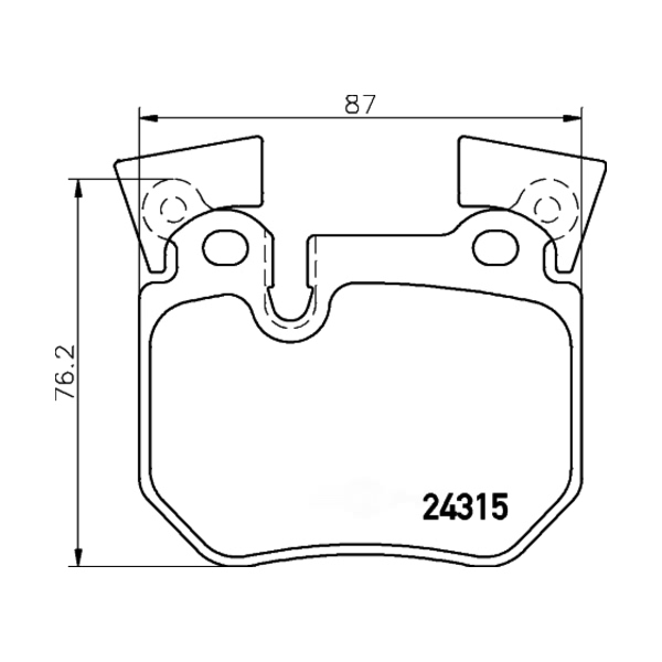 brembo Premium Low-Met OE Equivalent Rear Brake Pads P06059