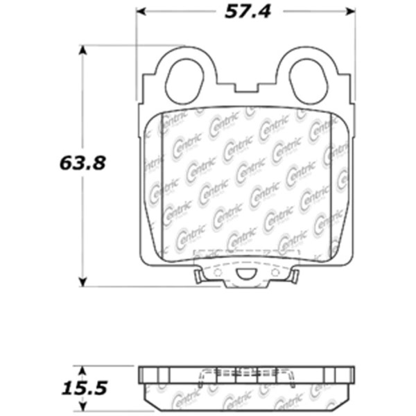 Centric Premium Semi-Metallic Rear Disc Brake Pads 300.07710