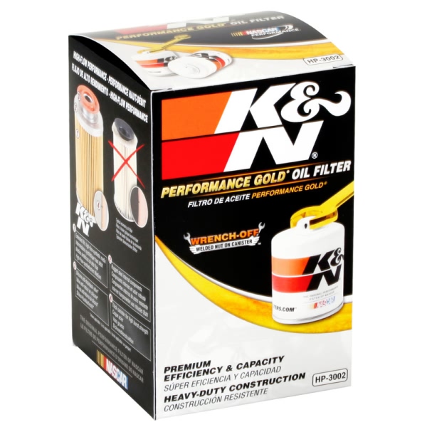 K&N Performance Gold™ Wrench-Off Oil Filter HP-3002