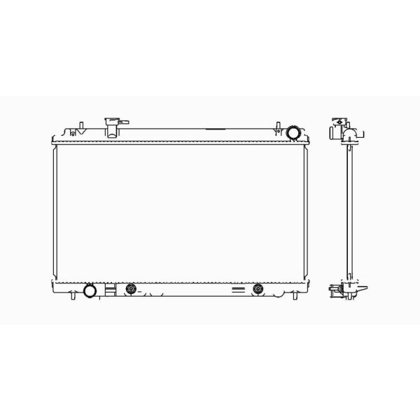 TYC Engine Coolant Radiator 2576