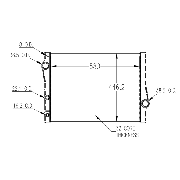 TYC Engine Coolant Radiator 13694