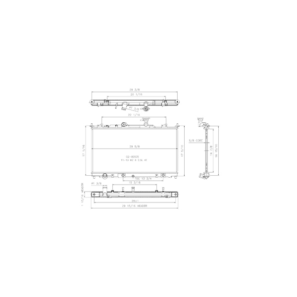 TYC Engine Coolant Radiator 13389