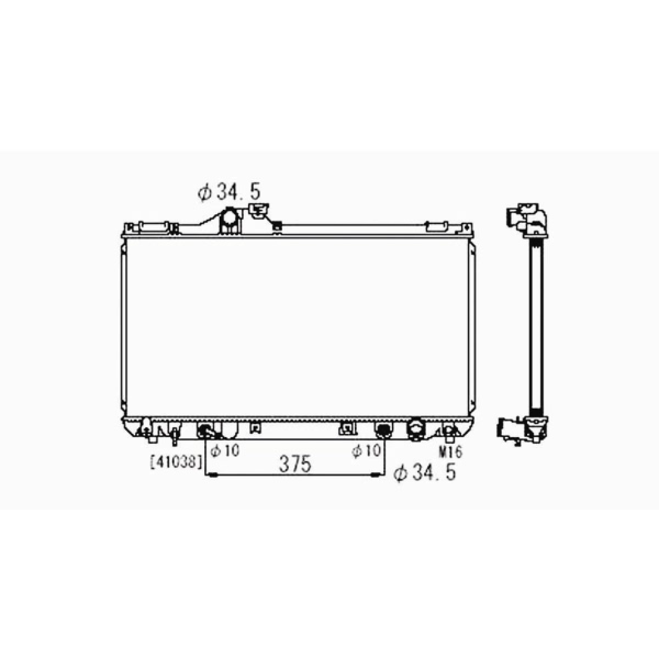 TYC Engine Coolant Radiator 2356