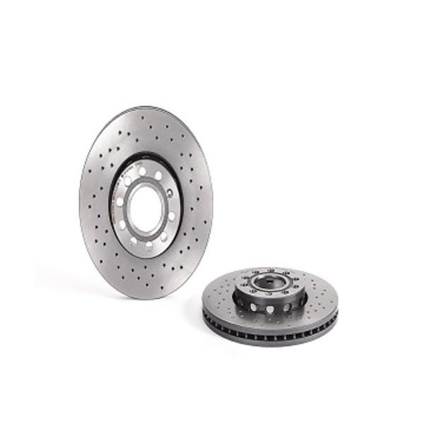 brembo Premium Xtra Cross Drilled UV Coated 1-Piece Front Brake Rotors 09.5745.2X