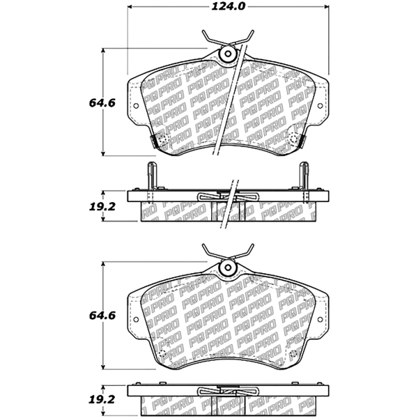 Centric Posi Quiet Pro™ Semi-Metallic Front Disc Brake Pads 500.08411