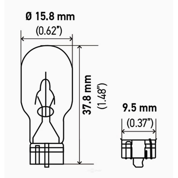 Hella 921Tb Standard Series Incandescent Miniature Light Bulb 921TB