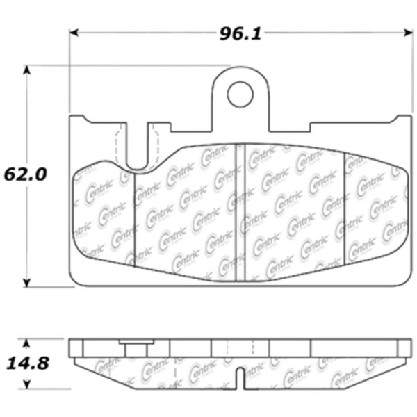 Centric Premium Ceramic Rear Disc Brake Pads 301.08710