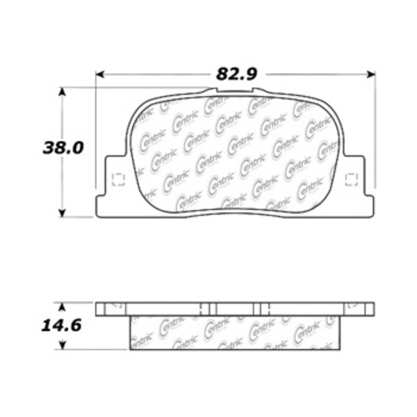 Centric Premium Semi-Metallic Rear Disc Brake Pads 300.08350