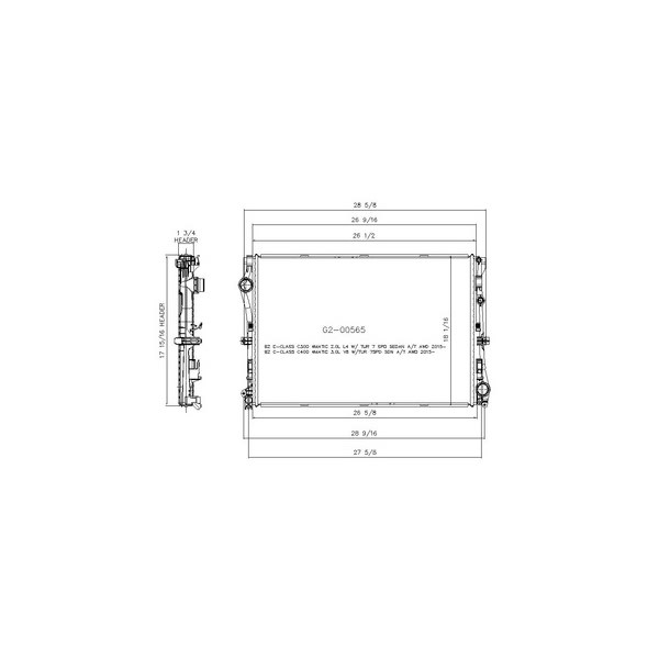 TYC Engine Coolant Radiator 13507