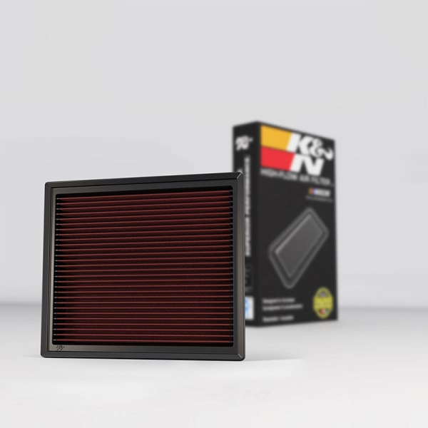 K&N 33 Series Panel Red Air Filter （11.813" L x 10.313" W x 1.625" H) 33-5017