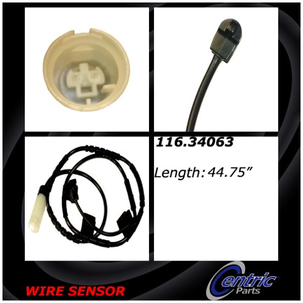 Centric Rear Brake Pad Sensor 116.34063