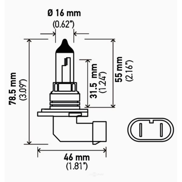 Hella 9006P50Tb Performance Series Halogen Light Bulb 9006P50TB