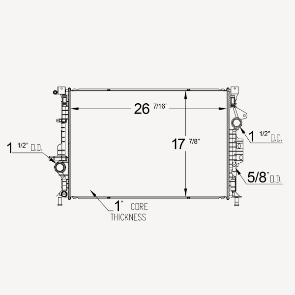 TYC Engine Coolant Radiator 13593