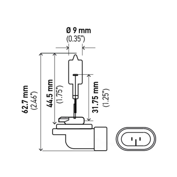 Hella 889 Standard Series Halogen Light Bulb 889