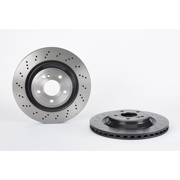 brembo UV Coated Series Drilled Vented Rear Brake Rotor 09.B743.51