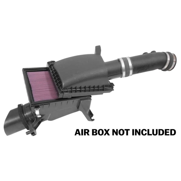 K&N 57 Series FIPK Generation II High-Density Polyethylene Black Cold Air Intake System with Red Filter and Intake Pipe 57-9036