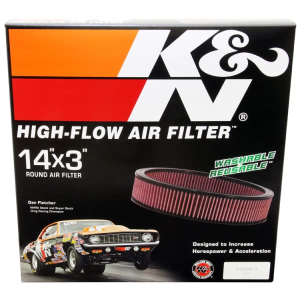 K&N E Series Round Red Air Filter （12" ID x 14" OD x 3.063" H) E-1650
