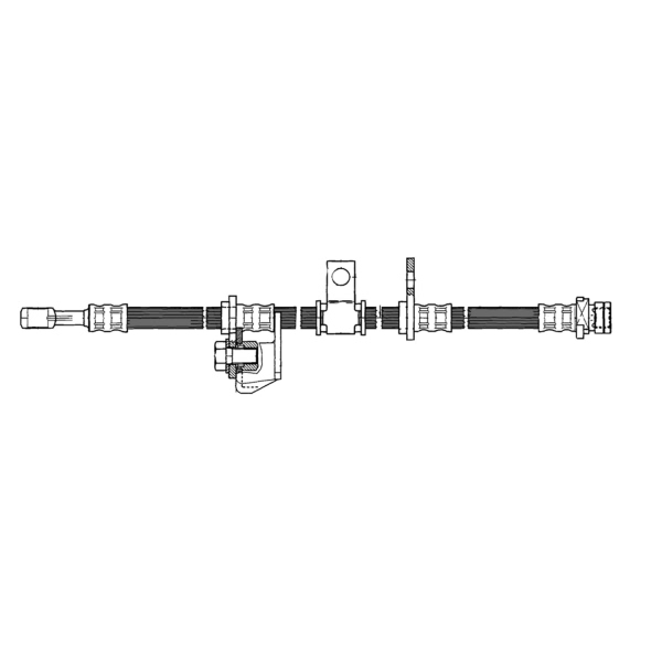 Centric Front Passenger Side Brake Hose 150.40046
